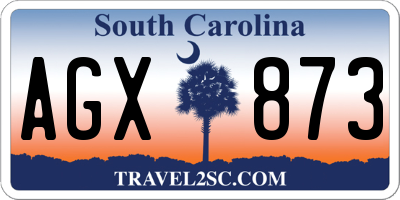 SC license plate AGX873