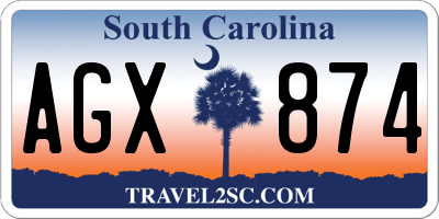 SC license plate AGX874