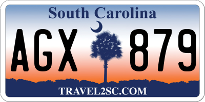 SC license plate AGX879
