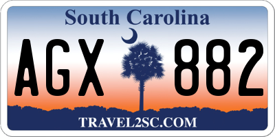 SC license plate AGX882