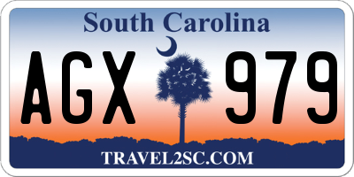 SC license plate AGX979