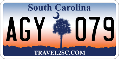 SC license plate AGY079