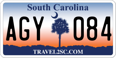 SC license plate AGY084