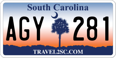 SC license plate AGY281