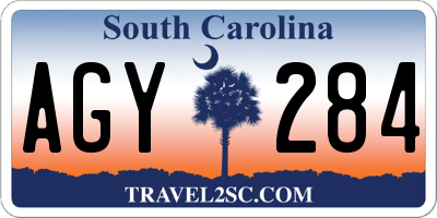 SC license plate AGY284