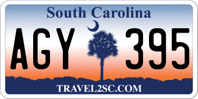 SC license plate AGY395