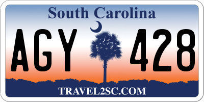 SC license plate AGY428
