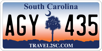 SC license plate AGY435
