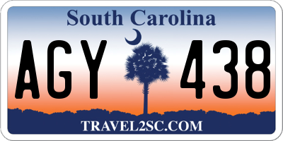 SC license plate AGY438