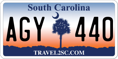 SC license plate AGY440