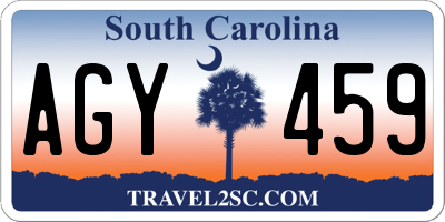 SC license plate AGY459
