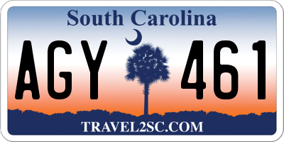 SC license plate AGY461
