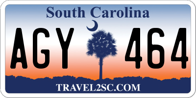 SC license plate AGY464
