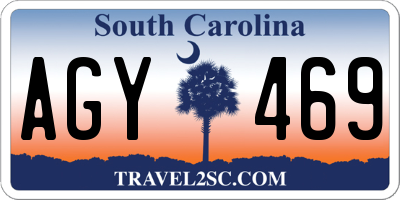 SC license plate AGY469