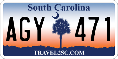 SC license plate AGY471