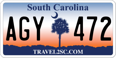 SC license plate AGY472