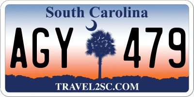 SC license plate AGY479