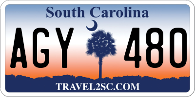 SC license plate AGY480
