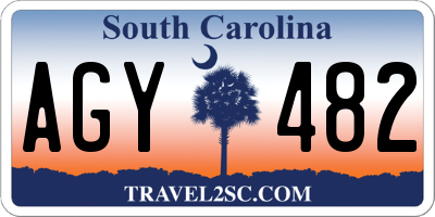 SC license plate AGY482