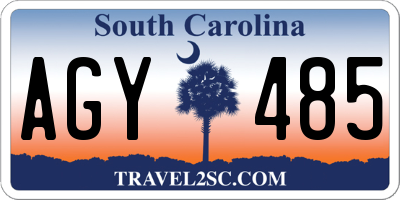 SC license plate AGY485