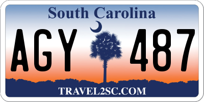 SC license plate AGY487