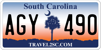 SC license plate AGY490
