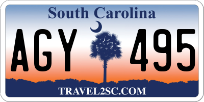 SC license plate AGY495
