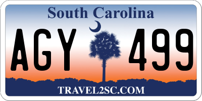 SC license plate AGY499