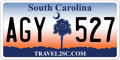 SC license plate AGY527