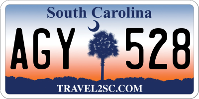 SC license plate AGY528