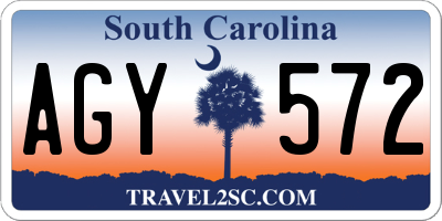 SC license plate AGY572