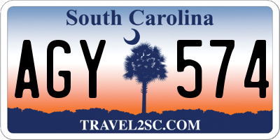 SC license plate AGY574