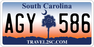 SC license plate AGY586