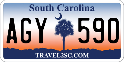 SC license plate AGY590
