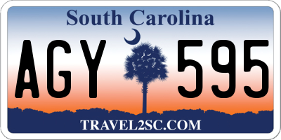 SC license plate AGY595