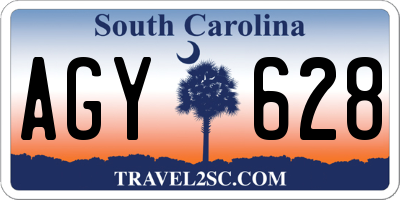 SC license plate AGY628