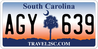 SC license plate AGY639