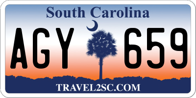 SC license plate AGY659