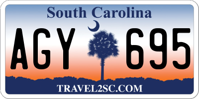 SC license plate AGY695