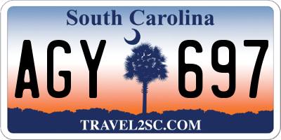 SC license plate AGY697