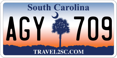 SC license plate AGY709