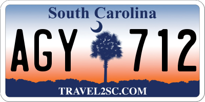 SC license plate AGY712