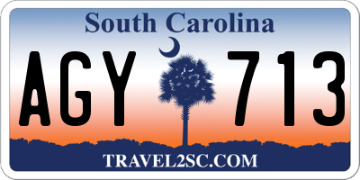 SC license plate AGY713