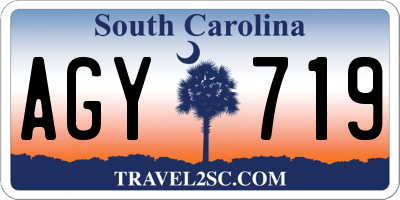 SC license plate AGY719