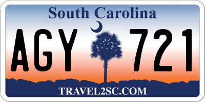 SC license plate AGY721
