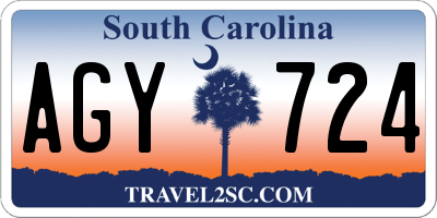 SC license plate AGY724
