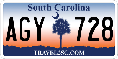 SC license plate AGY728
