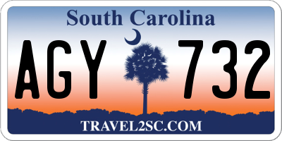 SC license plate AGY732
