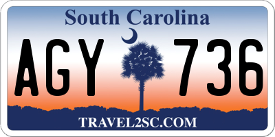 SC license plate AGY736