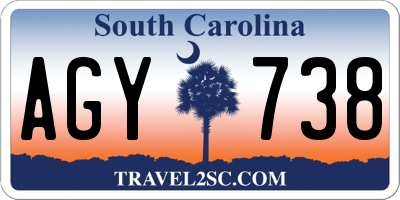 SC license plate AGY738